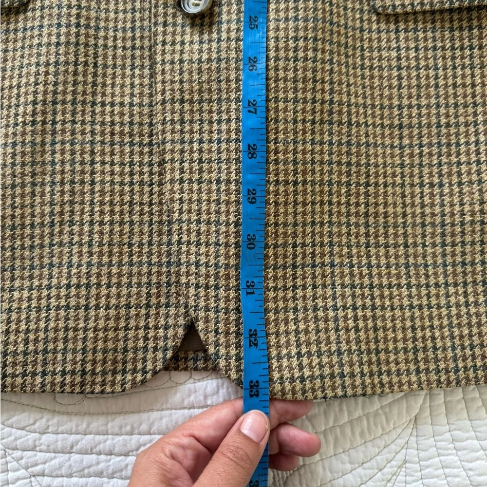 Men's Jos. A. Bank Wool Blend Tan Houndstooth Suit Jacket- 41L